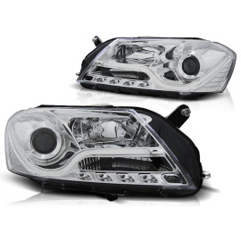 Lampy przód VW Passat B7 - CHROM LED TUBE LIGHTS LPVWI2