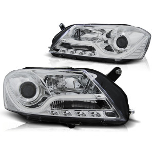 Lampy przód VW Passat B7 - CHROM LED TUBE LIGHTS LPVWI2