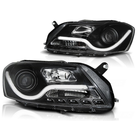 Lampy przód VW Passat B7 - BLACK LED TUBE LIGHTS LPVWI3
