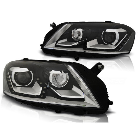 Lampy przód VW Passat B7 - BLACK LED diodowe LPVWK4