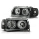 Lampy przód VW Polo 6N clear Black Angel Eyes + kierunkowskazy LPVWH1