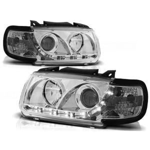 Lampy przód VW Polo 6N 94-99 - diodowe CHROM LED - LPVWA3