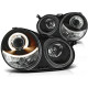Lampy przód VW Polo 9N 01-05 Angel Eyes BLACK soczewka ringi LPVW59