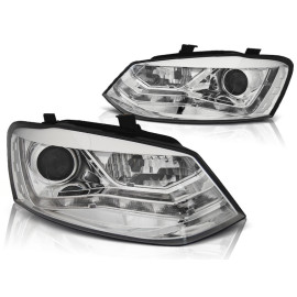 Lampy przód VW POLO 6R - CHROM LED - diodowe - LPVWN5