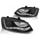 Lampy przód VW POLO 6R - BLACK LED - diodowe - LPVWN6