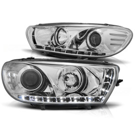 Lampy przód VW Scirocco III - CHROM LED - diodowe LPVWA9