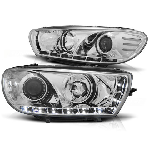 Lampy przód VW Scirocco III - CHROM LED - diodowe LPVWA9