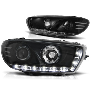 Lampy przód VW Scirocco III - BLACK LED - diodowe LPVWB0