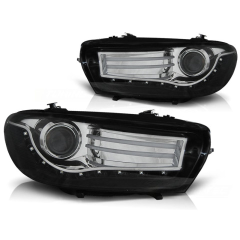 Lampy przód VW SCIROCCO III 08- LED diodowe BLACK LPVWG9 DEPO