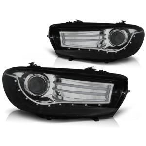 Lampy przód VW SCIROCCO III 08- LED diodowe BLACK LPVWG9 DEPO