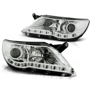 Lampy przód VW Tiguan 07-11 - CHROM LED LPVWI0