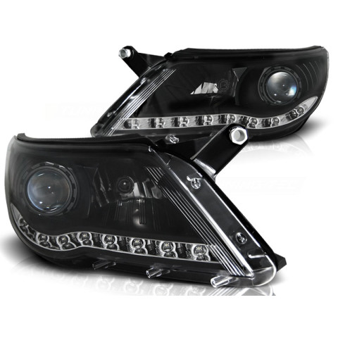 Lampy przód VW Tiguan 07-11 - BLACK LED FK LPVWI1