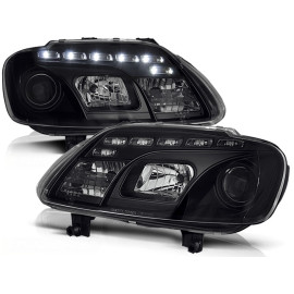 Lampy przód VW Touran - BLACK LED diodowe - LPVWC4