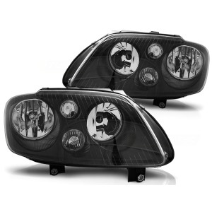 Lampy przód VW Touran / Caddy 03 -06 BLACK - czarne LPVW66