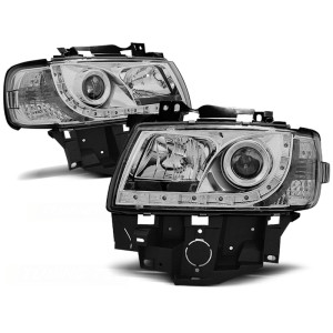 Lampy przód VW T4 Bus / Caravelle / Multivan diodowe CHROM LED LPVWB5