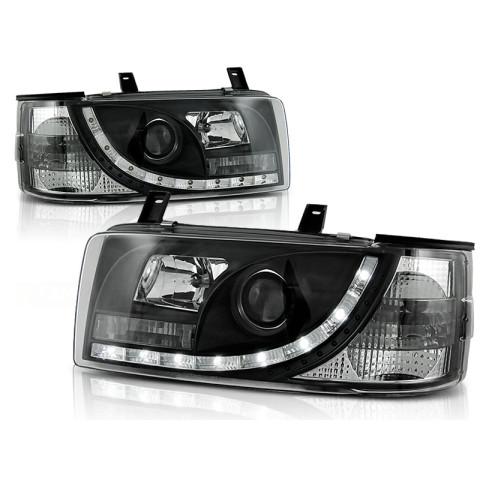 Lampy przód VW T4 Transporter 90-03 - diodowe BLACK LED LPVW84