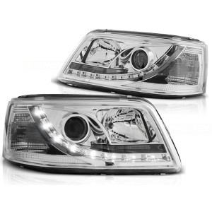 Lampy przód VW T5 2003-2009 diodowe CHROM LED - LPVW18