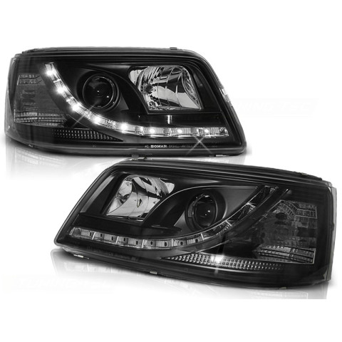 Lampy przód VW T5 2003-2009 diodowe BLACK LED - LPVW38