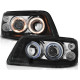 Lampy przód VW T5 2003-2009 Angel Eyes BLACK Ringi LPVWE5