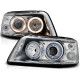 Lampy przód VW T5 2003-2009 Angel Eyes CHROM Ringi LPVWE4