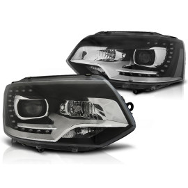 Lampy przód VW T5 Xenon Look DRL - światła jazdy dziennej diodowe LPVWM4