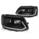 Lampy przód VW T5 2010- BLACK LED DRL - diodowe / dynamiczne LPVWR7