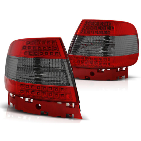 Lampy tył Audi A4 B5 Sedan - Red / Black LED Clear diodowe LDAU83