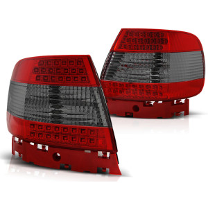 Lampy tył Audi A4 B5 Sedan - Red / Black LED Clear diodowe LDAU83