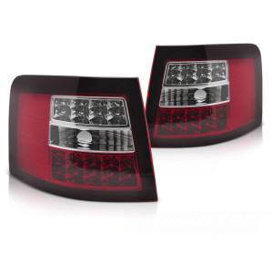 Lampy tył Audi A6 C5 Avant Red/White LED - Diodowe czerwono-białe LDAUI9