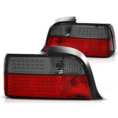 Lampy tył BMW E36 Coupe / Cabrio - Red Black LED - diodowe DEPO LDBM37