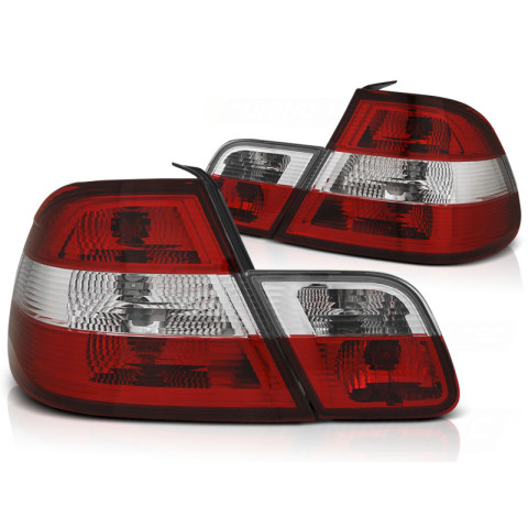 Lampy tył BMW E46 Coupe Clear Red / White LTBM53