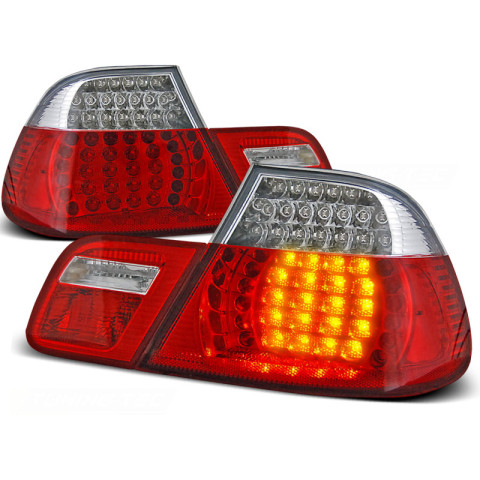 Lampy tył BMW E46 Coupe 99-03 Red / White Led diodowe LDBM08