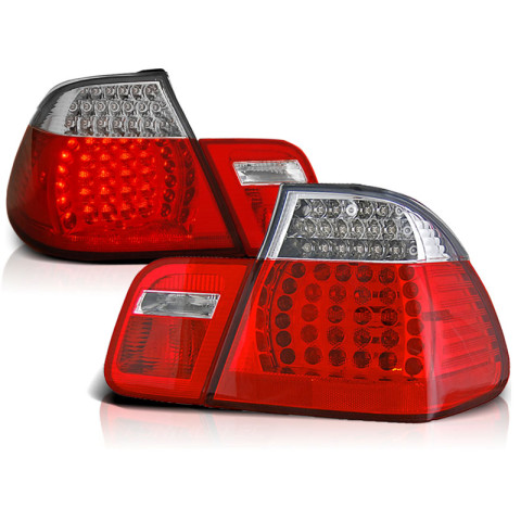 Lampy tył BMW E46 Sedan 98-01 Clear Red/White Led diodowe LDBM07