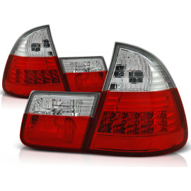 Lampy tył BMW E46 Touring (Kombi) Clear Red/White Led diodowe LDBM28