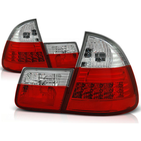 Lampy tył BMW E46 Touring (Kombi) Clear Red/White Led diodowe LDBM28