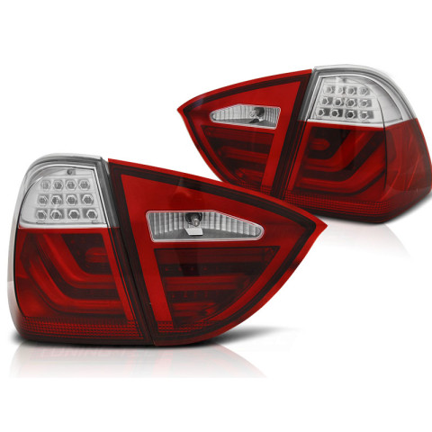 Lampy tył BMW E91 05-08 Red / White Led BAR - diodowe LDBMB5