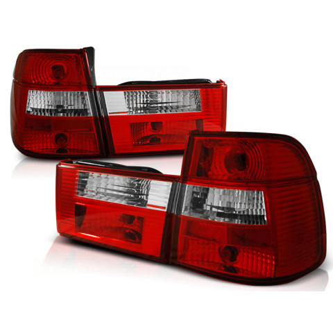 Lampy tył BMW E34 Touring CLEAR RED / WHITE czerwono-białe LTBM58