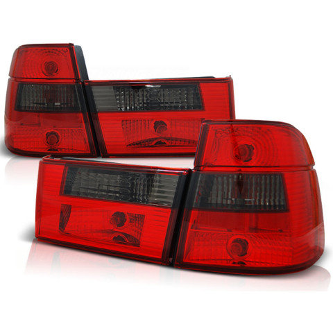 Lampy tył BMW E34 Touring CLEAR RED / BLACK czerwono-czarne LTBM59