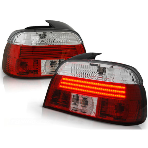 Lampy tył BMW E39 Sedan CLEAR RED/WHITE LED diodowe LDBM44