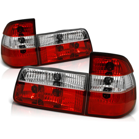 Lampy tył BMW E39 Touring Kombi CLEAR Red / White Czerwono-białe LTBM26