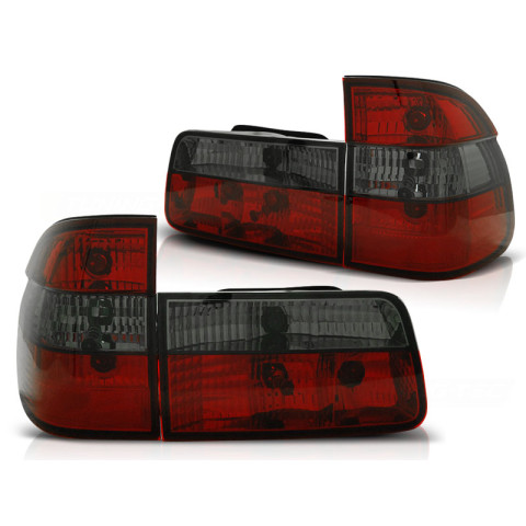 Lampy tył BMW E39 Touring Kombi CLEAR Red / Black Czerwono-dymione LTBM30