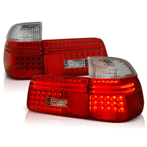 Lampy tył BMW E39 Touring Kombi CLEAR RED/WHITE LED diodowe LDBM55