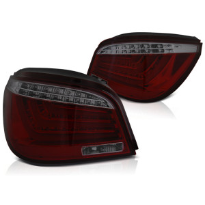 Lampy tył BMW E60 LCI 07-10 RED SMOKE LED BAR - diodowe LDBMI3