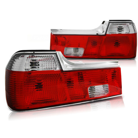 Lampy tył BMW E32 Sedan - Clear Red / White czerwono białe LTBM20