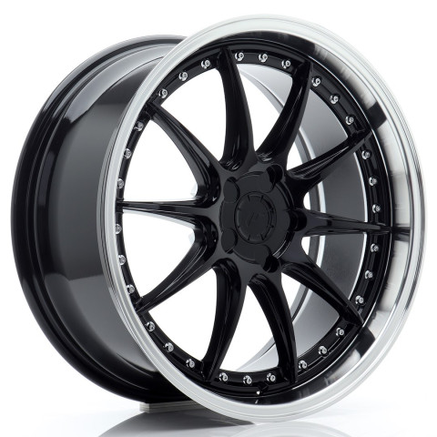 JR Wheels JR41 19x8,5 ET15-35 5H BLANK Gloss Black w/ Machined Lip