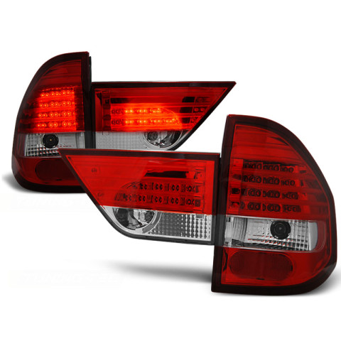 Lampy tył BMW X3 E83 Red/White Led Czerwono Białe Diodowe LDBM47