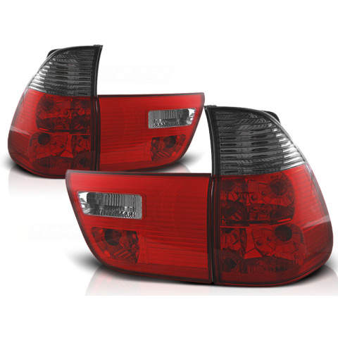 Lampy tył BMW X5 E53 Red/Black Czerwono Dymione diodowe LTBM42