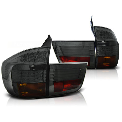 Lampy tył BMW E70 X5 - SMOKED BLACK LED diodowe LDBM93