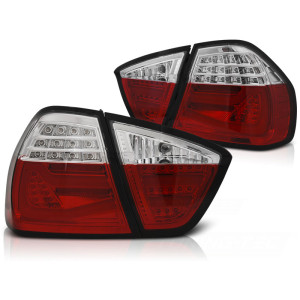 Lampy tył BMW E90 05-08 Red/White Led BAR Diodowe Dynamiczne LDBMF5