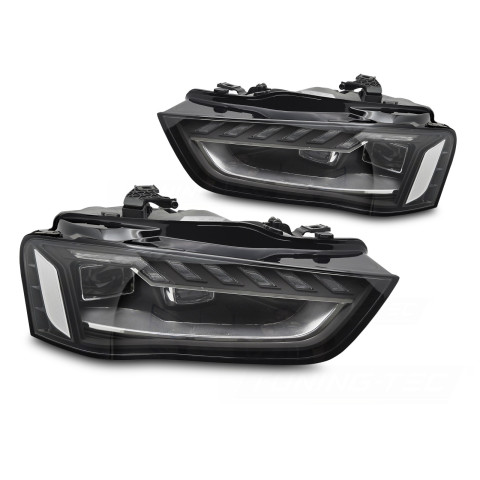 Lampy przód Audi A4 B8 - Black LED 